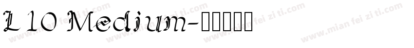 L10 Medium字体转换